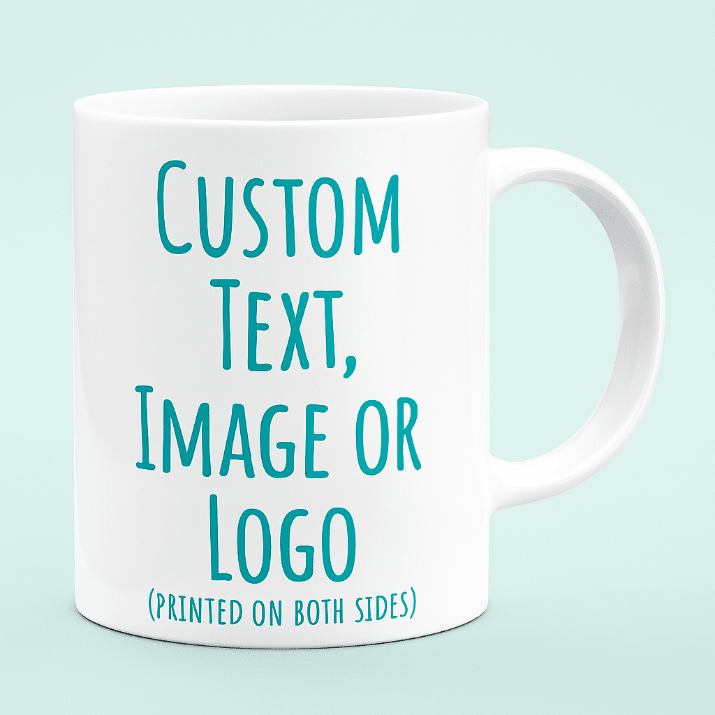 White Printed Coffee Mug