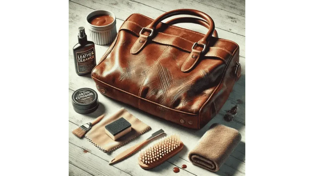 how to repair scratched leather handbag