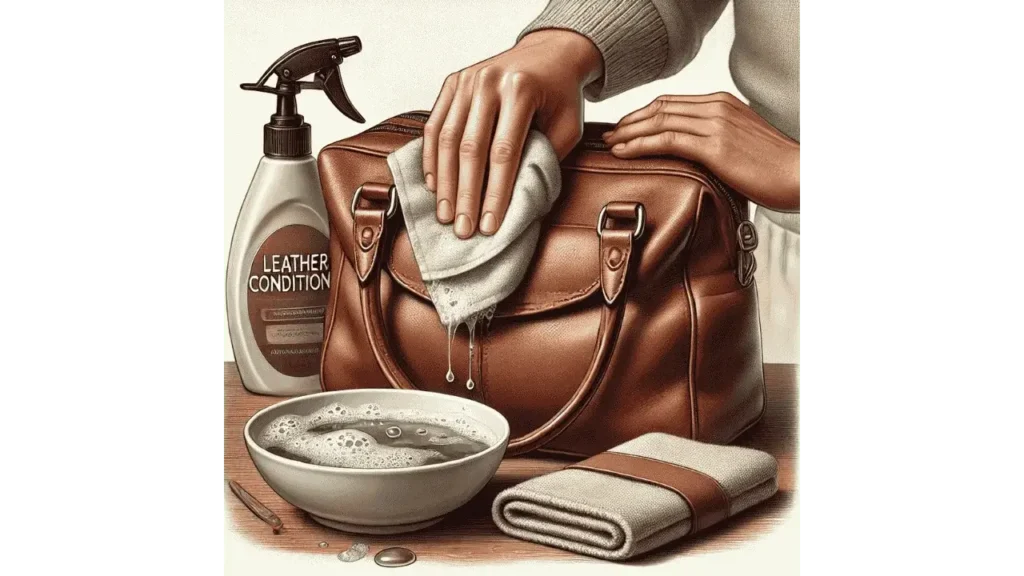 can you wash a leather bag