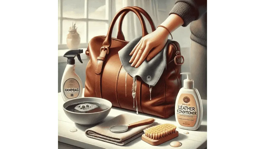 can you wash leather handbags