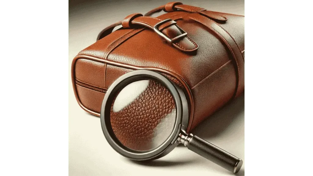 how can you tell if a bag is leather