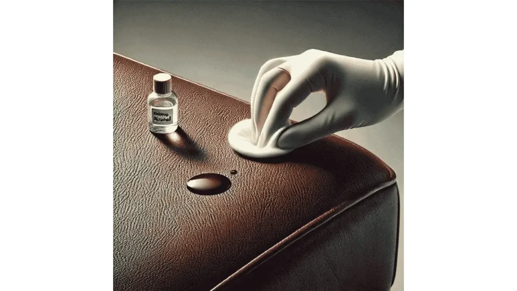 how to get nail polish off leather couch