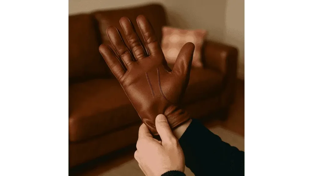 how to break in leather gloves.