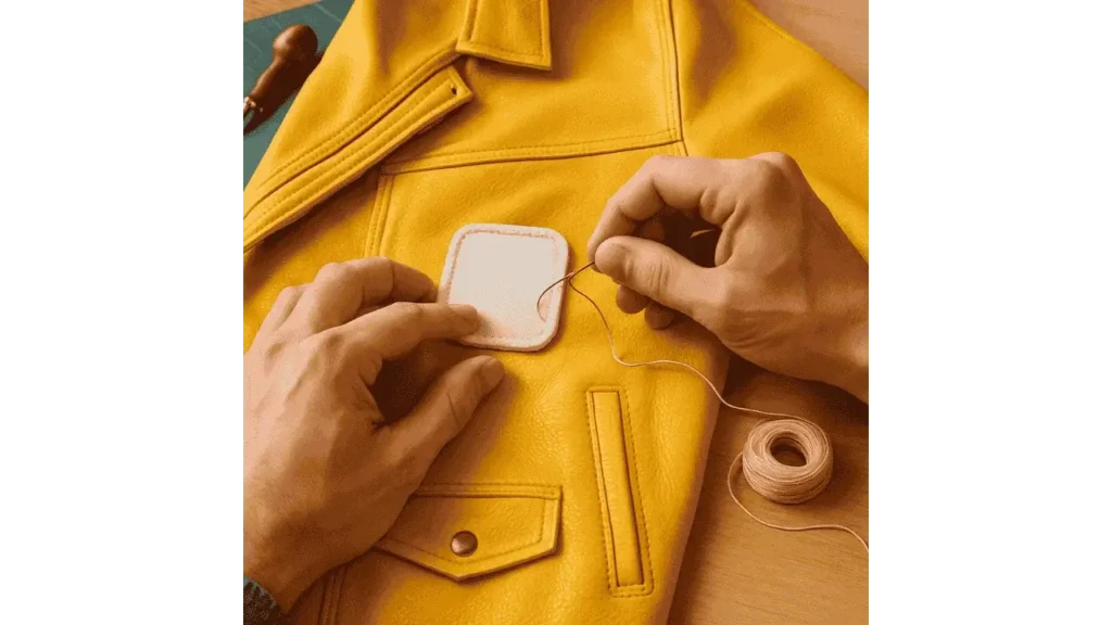 How to Put a Patch on a Leather Jacket.